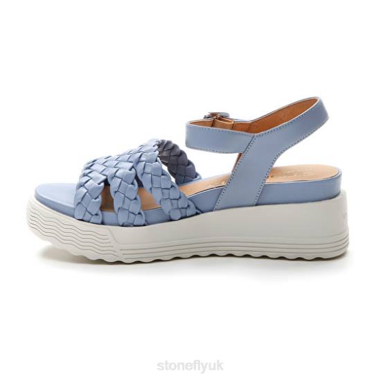 Women PARKY 16 EMBOSSED S./NAPPA LTH Blue Stonefly 0BDD212 Sandals