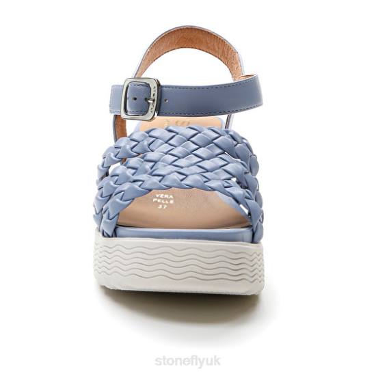 Women PARKY 16 EMBOSSED S./NAPPA LTH Blue Stonefly 0BDD212 Sandals