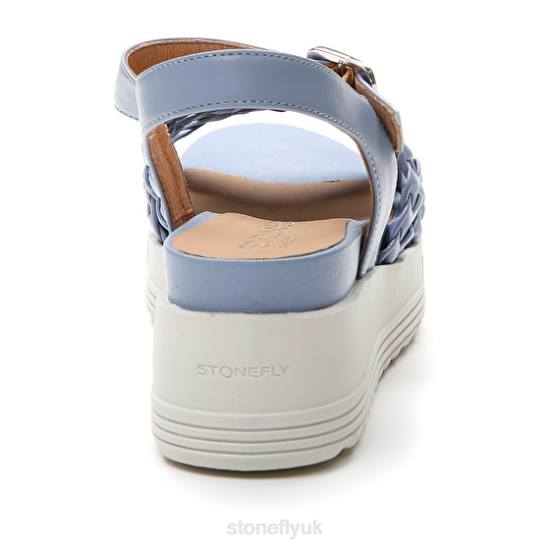 Women PARKY 16 EMBOSSED S./NAPPA LTH Blue Stonefly 0BDD212 Sandals