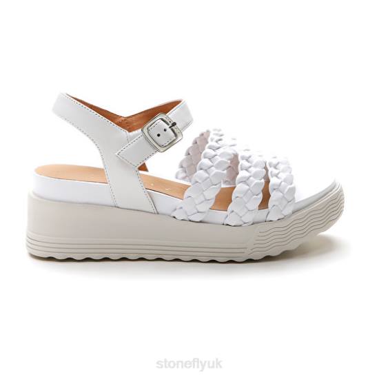 Women PARKY 16 EMBOSSED S./NAPPA LTH White Stonefly 0BDD213 Sandals