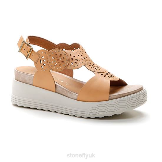Women PARKY 21 NAPPA LTH Light Khaki Stonefly 0BDD233 Sandals