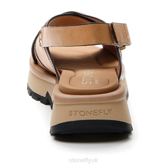 Women STAR 4 CALF LTH Brown/Dark Brown Stonefly 0BDD188 Sandals