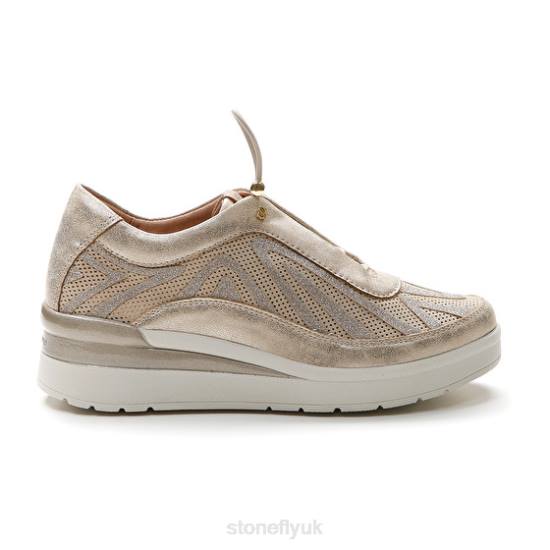 Women CREAM 38 VELOUR/S.LAMINATED Goat Brown Stonefly 0BDD104 Shoes