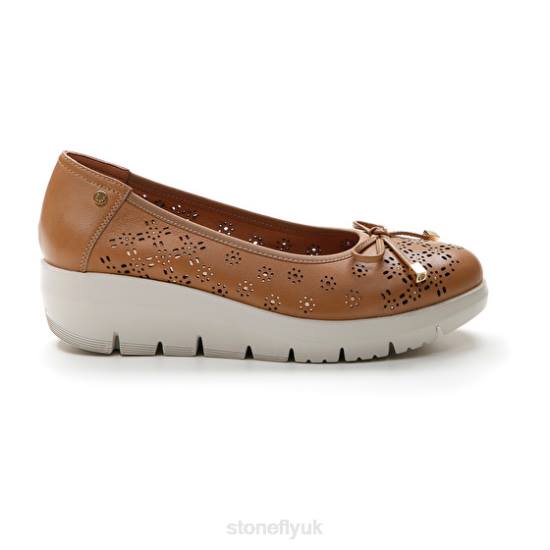 Women PLUME 12 NAPPA LTH Light Brown Stonefly 0BDD115 Shoes