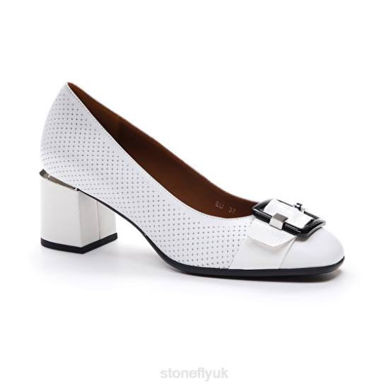 Women BRIDGET 10 NAPPA/PATENT White Stonefly 0BDD73 Shoes