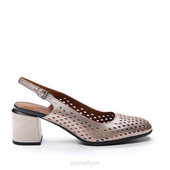 Women BRIDGET 7 LAMINATED LTH Champagne Stonefly 0BDD78 Shoes