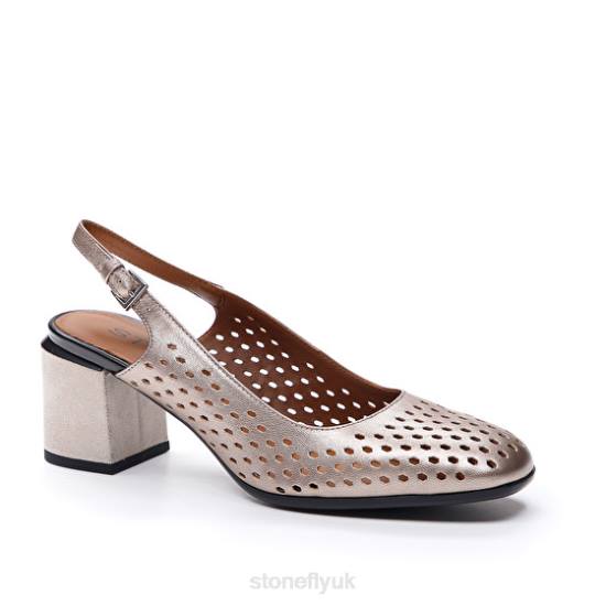Women BRIDGET 7 LAMINATED LTH Champagne Stonefly 0BDD78 Shoes