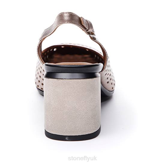 Women BRIDGET 7 LAMINATED LTH Champagne Stonefly 0BDD78 Shoes