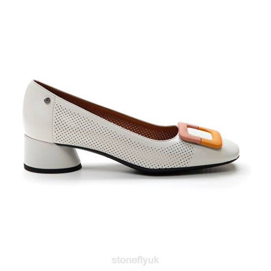 Women LILLY 15 NAPPA LTH White/Orange Stonefly 0BDD77 Shoes
