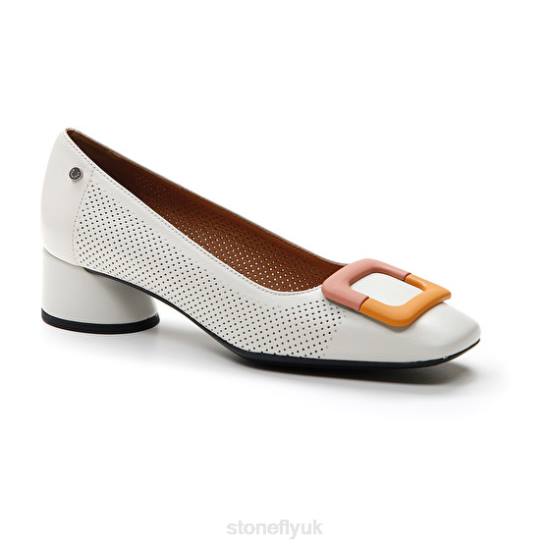 Women LILLY 15 NAPPA LTH White/Orange Stonefly 0BDD77 Shoes