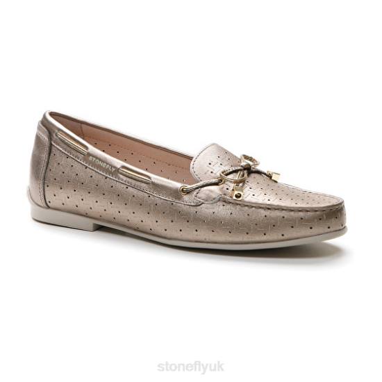 Women CAPRI III 1 LAMINATED LTH Metal Fizz Stonefly 0BDD12 Shoes