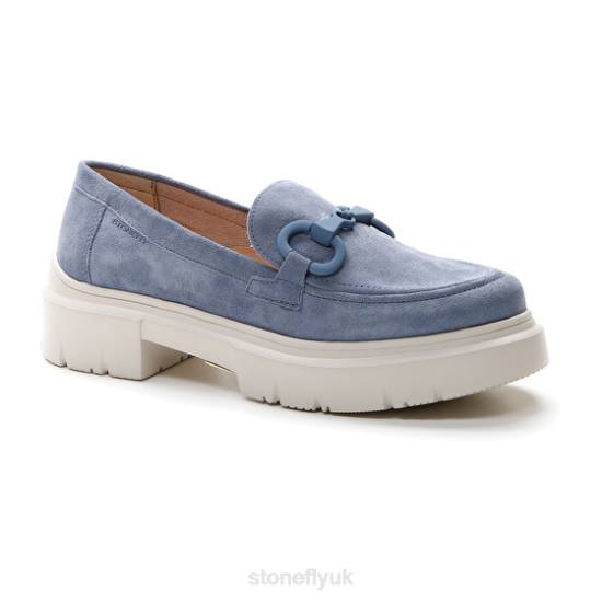 Women PHOEBE 16 VELOUR Blue Stonefly 0BDD1 Shoes