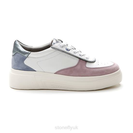 Women ALLEGRA 11 VELOUR/NAPPA LTH Blue/Purple/White Stonefly 0BDD45 Shoes