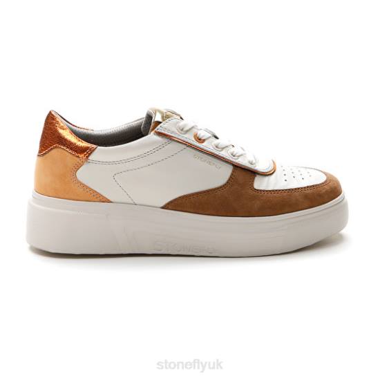 Women ALLEGRA 11 VELOUR/NAPPA LTH Brown/White Stonefly 0BDD44 Shoes
