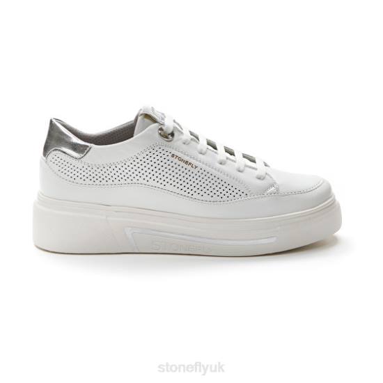 Women ALLEGRA 4 NAPPA LTH White Stonefly 0BDD41 Shoes