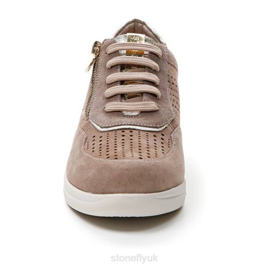 Women AURORA 15 VELOUR Grey Pink/Sliver Stonefly 0BDD97 Shoes