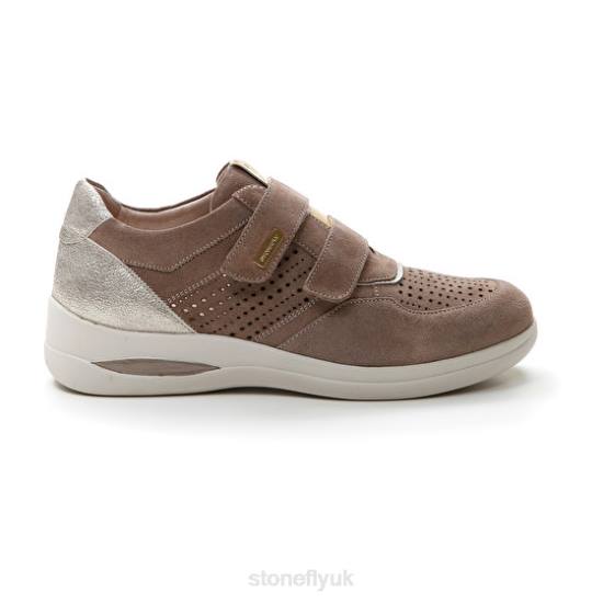Women AURORA 16 VELOUR Grey Pink/Sliver Stonefly 0BDD107 Shoes