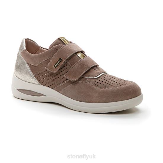 Women AURORA 16 VELOUR Grey Pink/Sliver Stonefly 0BDD107 Shoes