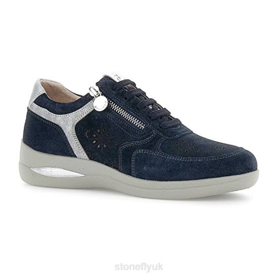 Women AURORA 20 VELOUR Dark Blue Stonefly 0BDD95 Shoes