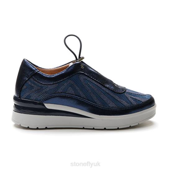 Women CREAM 38 VELOUR/S.LAMINATED Flag Blue Stonefly 0BDD102 Shoes