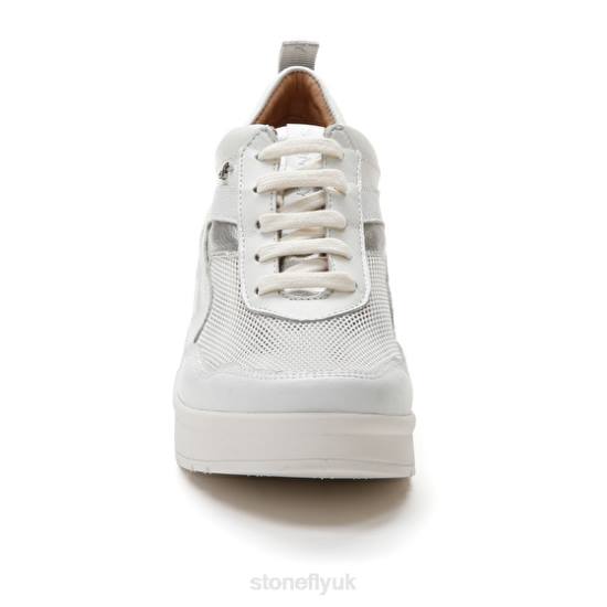 Women CREAM 45 NAPPA LTH/TEXTILE White Stonefly 0BDD46 Shoes