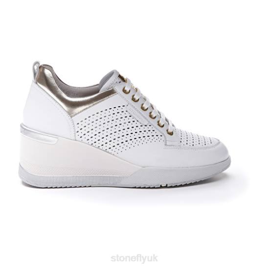 Women ELLA 3 NAPPA White/Sliver Stonefly 0BDD70 Shoes