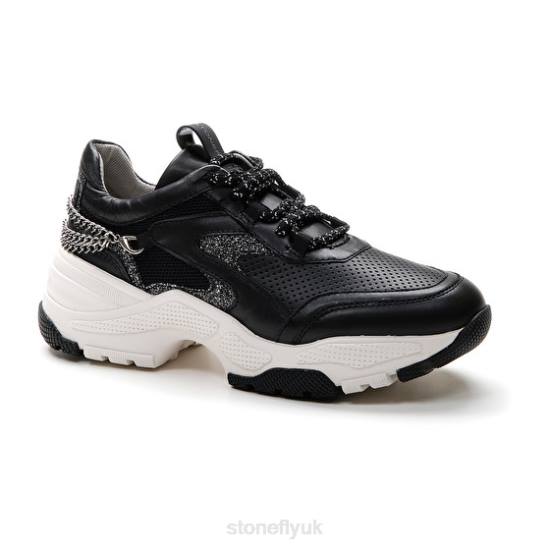 Women FUTURA 12 NAPPA LTH/MESH Black Stonefly 0BDD51 Shoes