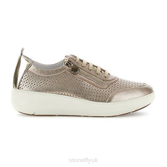 Women ROCK 25 LAMINATED LTH Champagne Stonefly 0BDD94 Shoes
