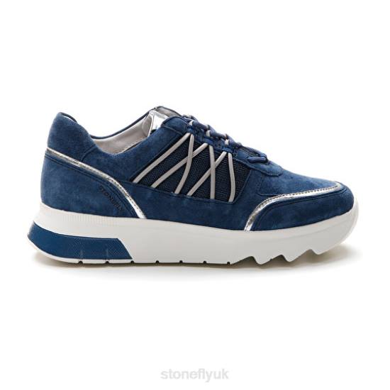 Women SPOCK 34 VELOUR/TEXTILE Blue Stonefly 0BDD56 Shoes