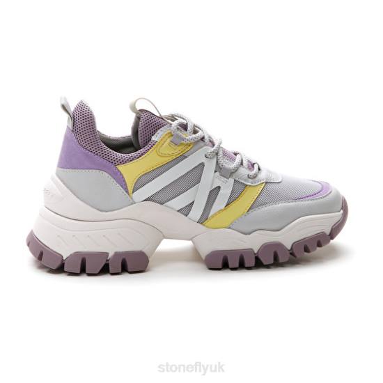 Women TWIGGY 1 TEXTILE/NAPPA LTH Purple/Yellow Stonefly 0BDD59 Shoes
