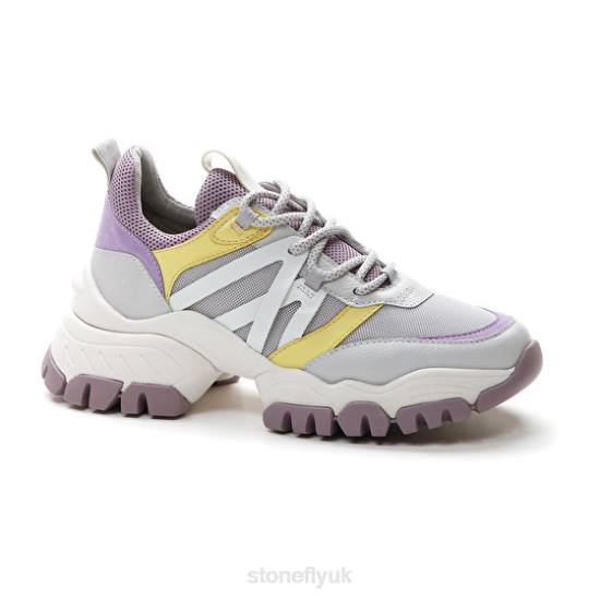 Women TWIGGY 1 TEXTILE/NAPPA LTH Purple/Yellow Stonefly 0BDD59 Shoes