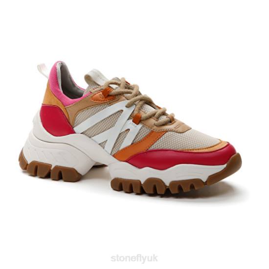 Women TWIGGY 1 TEXTILE/NAPPA LTH Red/Pink/Brown/Orange Stonefly 0BDD61 Shoes