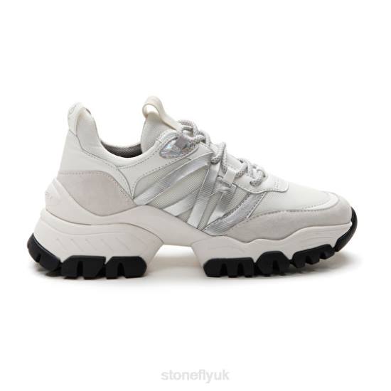 Women TWIGGY 1 TEXTILE/NAPPA LTH/VELOUR White/Sliver Stonefly 0BDD60 Shoes